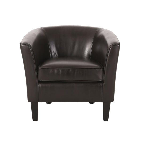 gdf studio Gelston Brown Leather Club Chair