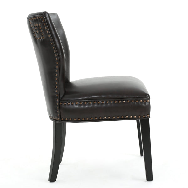 Gdf Studio George Brown Leather Dining Chair