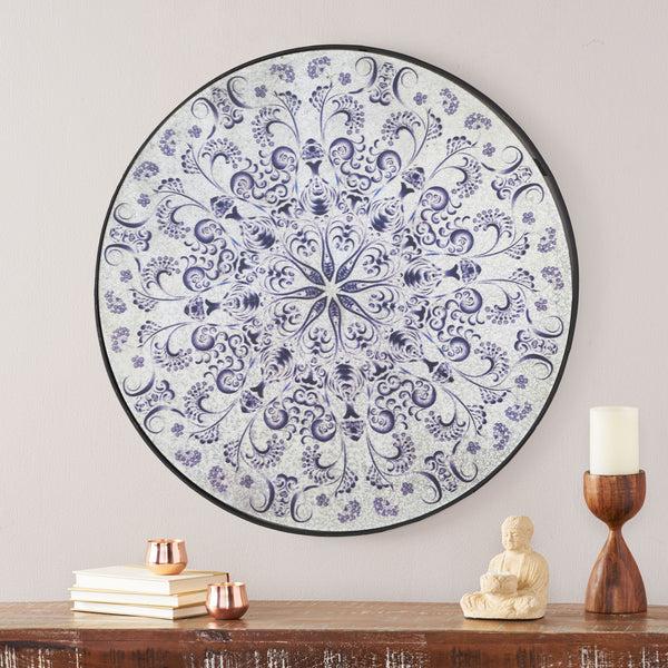 Gdf Studio Georgia Antique Round Mandala Mirror