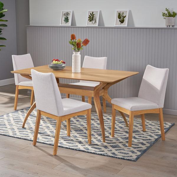 Gdf Studio Gertrude Mid-Century 5 Piece Dining Set