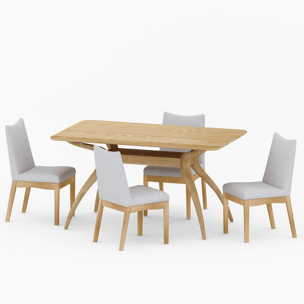 gdf studio Gertrude Mid-Century 5 Piece Dining Set