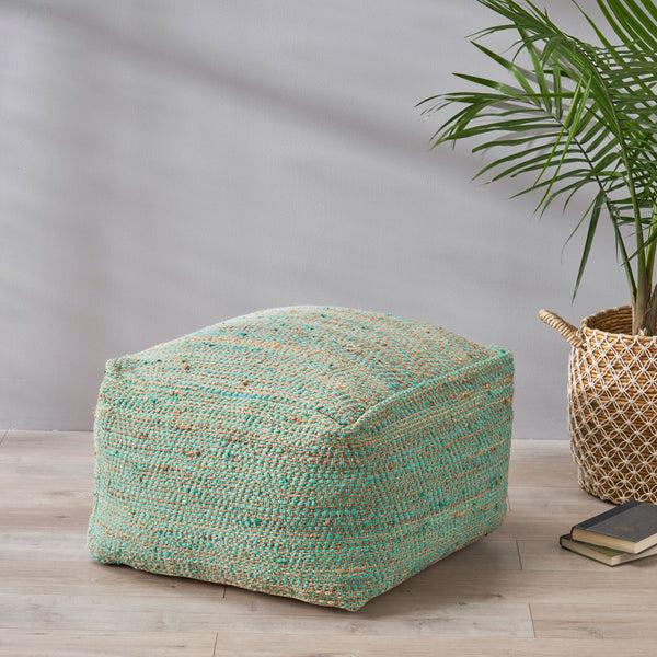 gdf studio Grace Large Square Boho Style Pouf