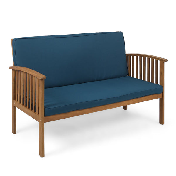 Gdf Studio Grace Outdoor Acacia Wood Loveseat
