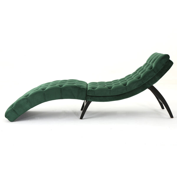 Gdf Studio Grasby Tufted New Velvet Chaise Lounge