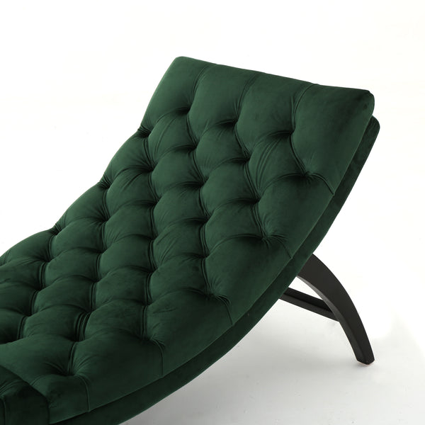 Gdf Studio Grasby Tufted New Velvet Chaise Lounge