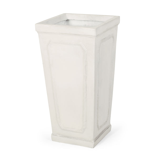 Gdf Studio Greg Outdoor Cast Stone Tapered Planter