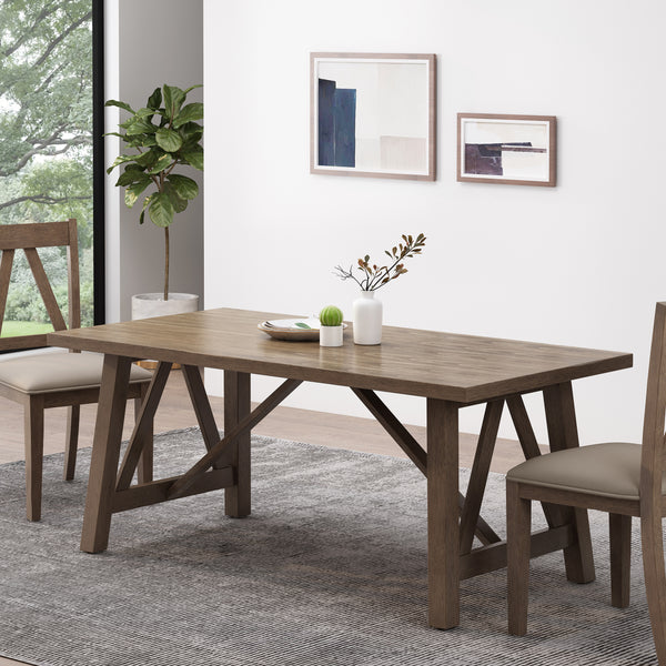 Gdf Studio Grover Farmhouse Wood Dining Table