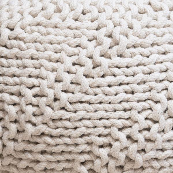 Gdf Studio Haley Indoor Fabric Hand Knit Pouf