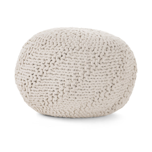 gdf studio Haley Indoor Fabric Hand Knit Pouf