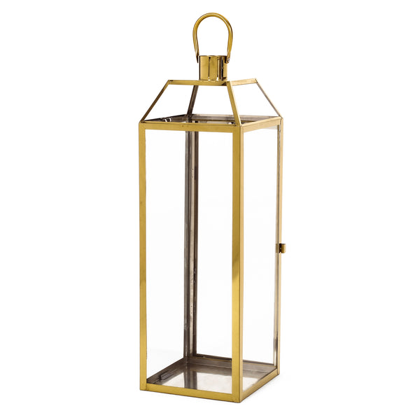 Gdf Studio Hamel 22" Modern Stainless Steel Lantern