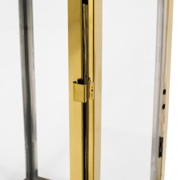 Gdf Studio Hamel 22" Modern Stainless Steel Lantern