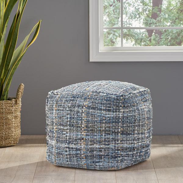 Gdf Studio Harlow Handcrafted Boho Fabric Pouf