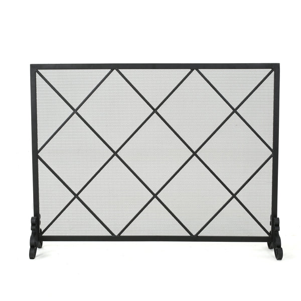 gdf studio Hayden Single Panel Iron Fire Screen