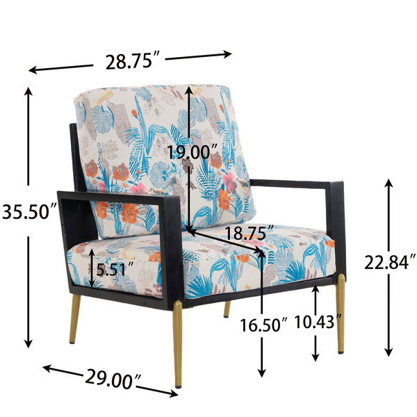 Gdf Studio Hazeld Upholstered Velvet Accent Chair