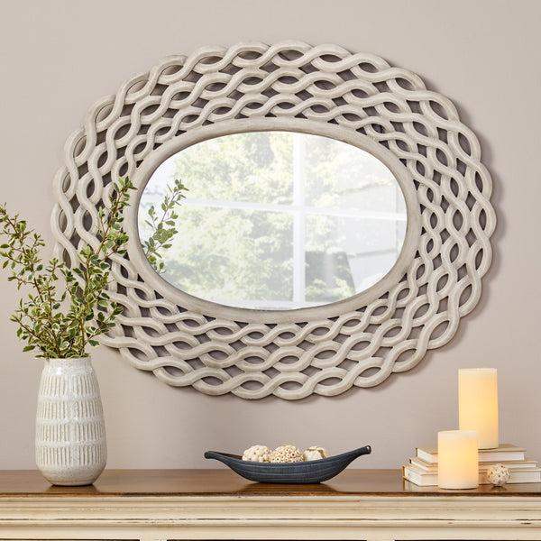 Gdf Studio Hedy Modern Braided Weave Mirror