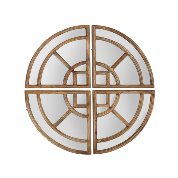 Gdf Studio Hodaya Rustic Round Pie Mirror