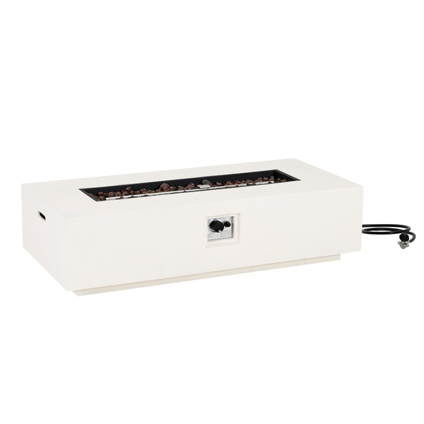 Gdf Studio Indigo Outdoor 56" Rectangular Fire Pit