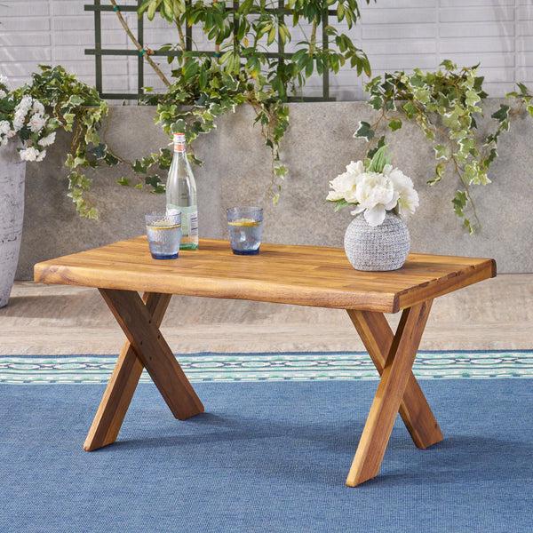 Gdf Studio Irene Outdoor Acacia Wood Coffee Table