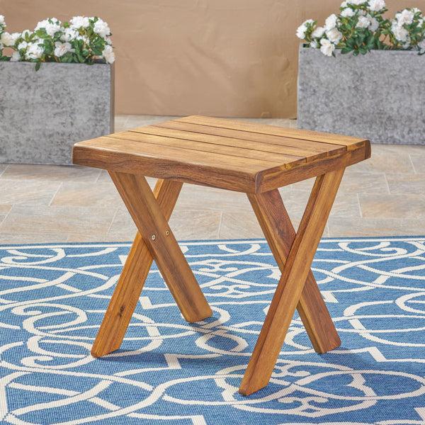 Gdf Studio Irene Outdoor Acacia Wood Side Table