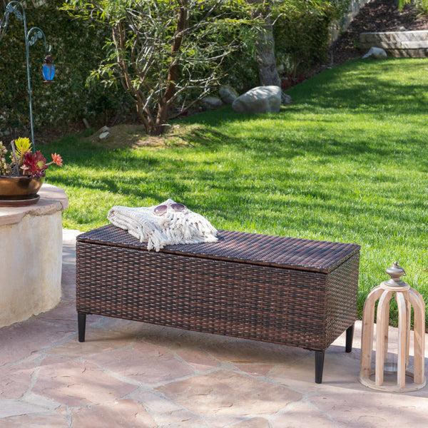 Gdf Studio Irene Outdoor Wicker Storage Chest
