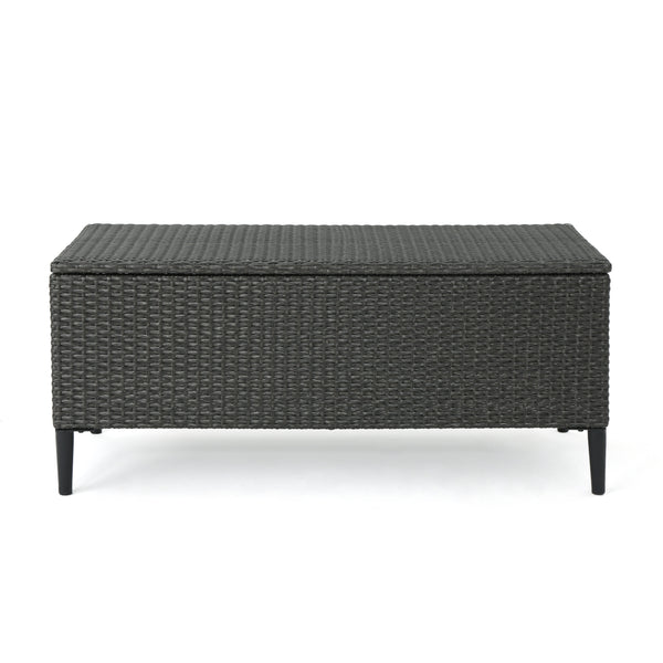 gdf studio Irene Outdoor Wicker Storage Chest