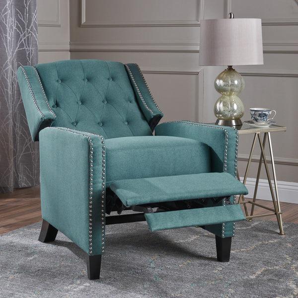 Gdf Studio Izaak Tufted Back Fabric Recliner Chair