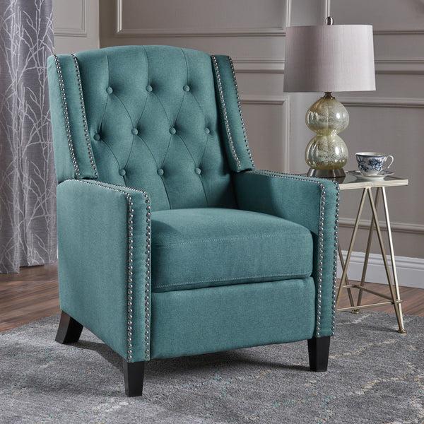 Gdf Studio Izaak Tufted Back Fabric Recliner Chair