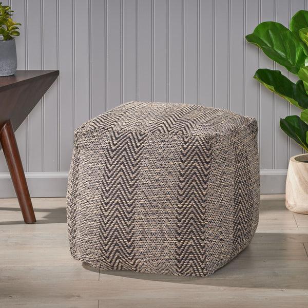 Gdf Studio Jailyn Hand-Crafted Cotton Cube Pouf