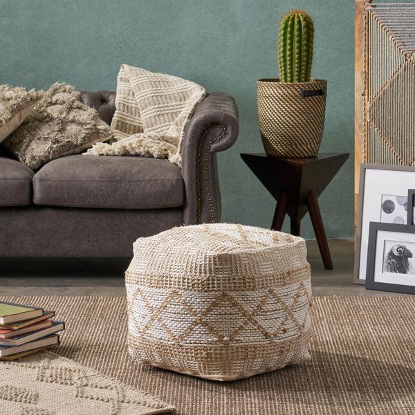 Gdf Studio Janet Cube Boho Square Pouf