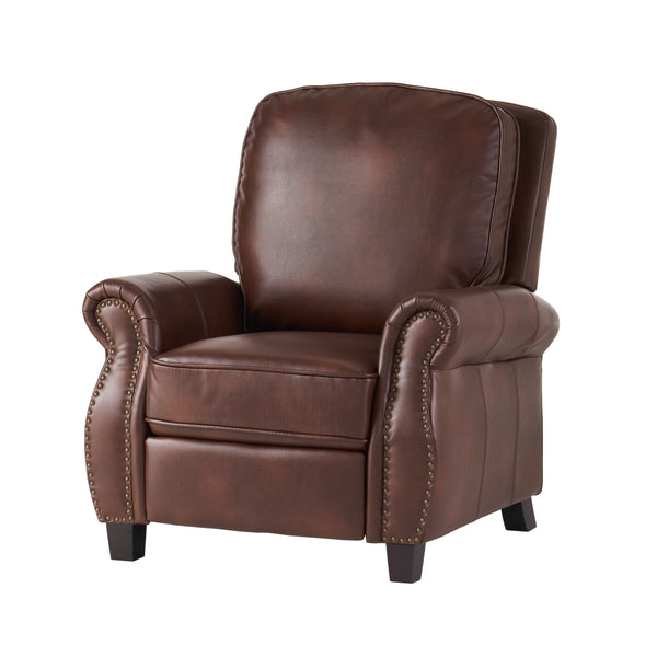 Gdf Studio Jasmine Brown Leather Cigar Recliner