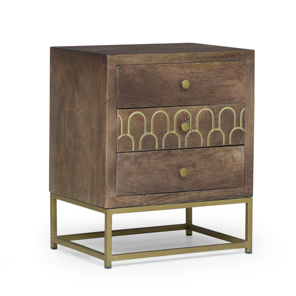 gdf studio Javayah Contemporary Wooden Night Stand