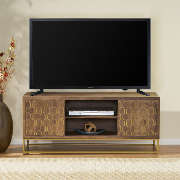 Gdf Studio Javayah Contemporary Wooden TV Stand