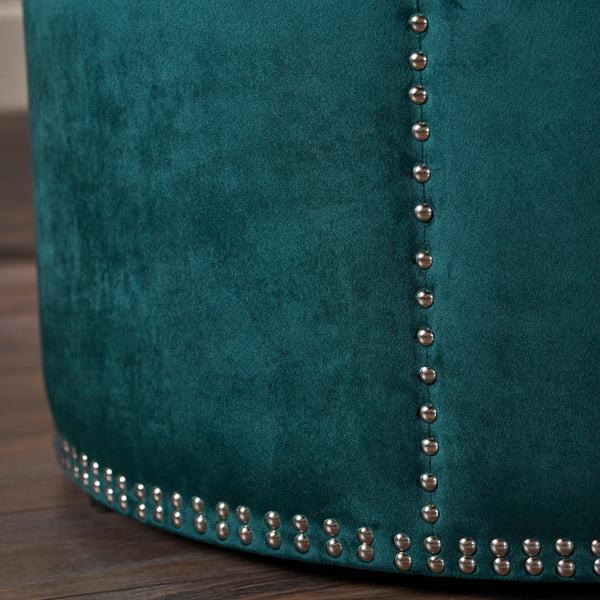 Gdf Studio Jesper Studded New Velvet Ottoman