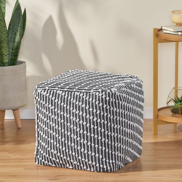 Gdf Studio Jihad Boho Fabric Cube Pouf
