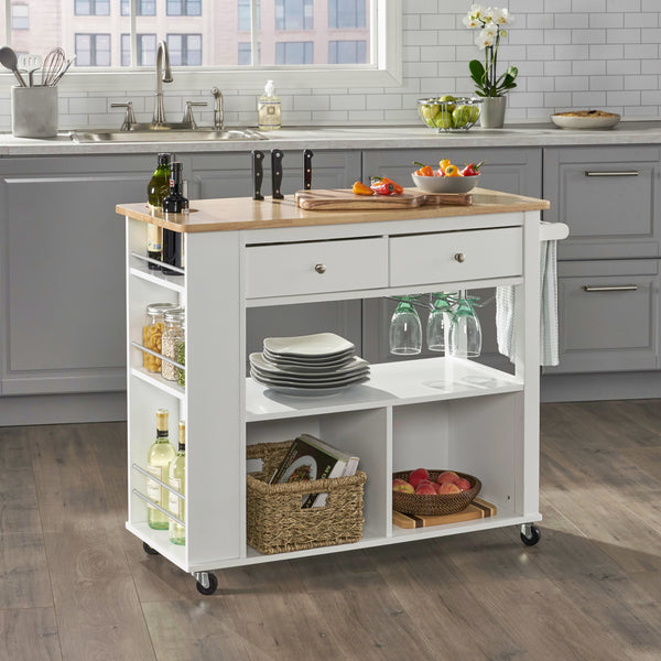gdf studio Julien Kitchen Cart with Wheels