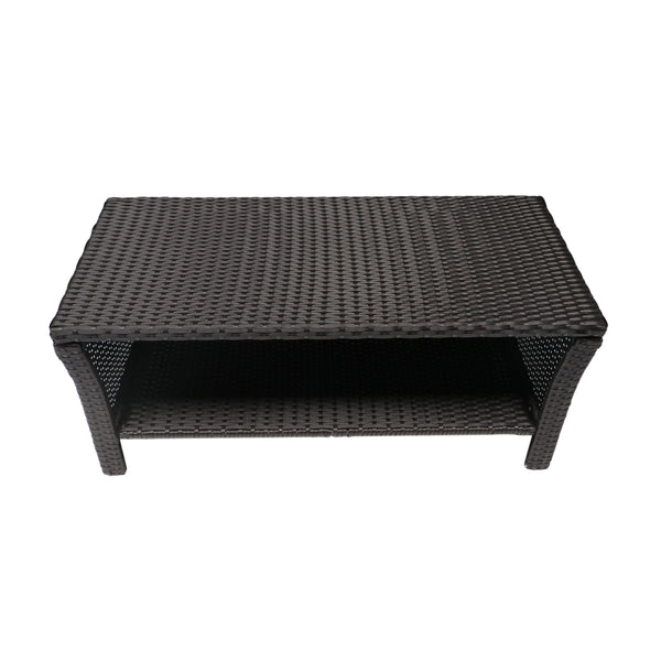 gdf studio Justin Outdoor Wicker Coffee Table