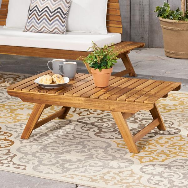 Gdf Studio Kaiya Outdoor Wooden Coffee Table