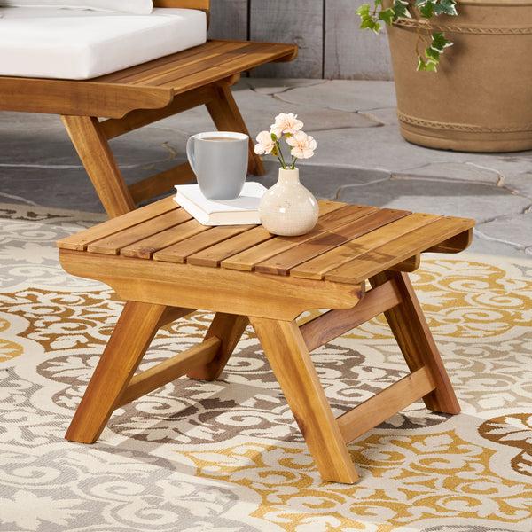 Gdf Studio Kaiya Outdoor Wooden Side Table
