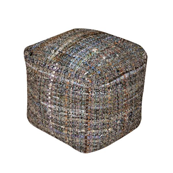 Gdf Studio Kamil Handcrafted Boho Fabric Pouf