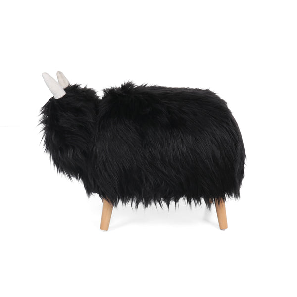 gdf studio Kamla Furry Yak Ottoman