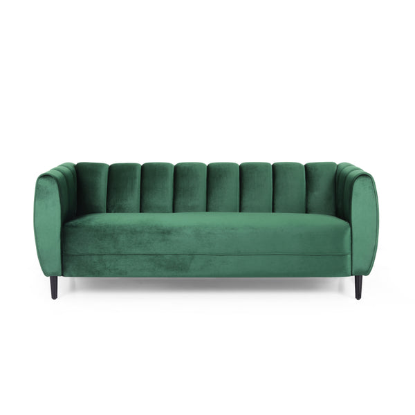 Gdf Studio Karimah Modern Velvet 3 Seater Sofa