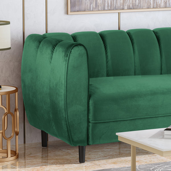 Gdf Studio Karimah Modern Velvet 3 Seater Sofa