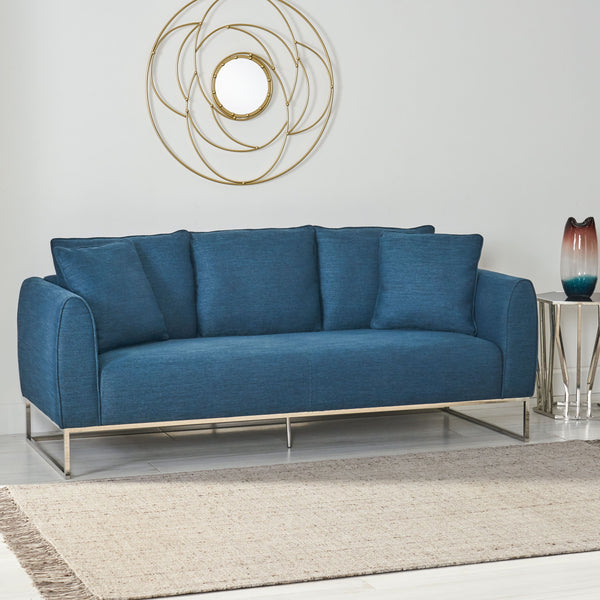 gdf studio Kastle Modern Fabric 3 Seater Sofa