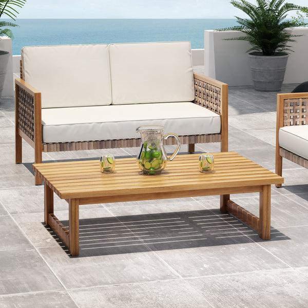 Gdf Studio Kedan Outdoor Acacia Wood Coffee Table