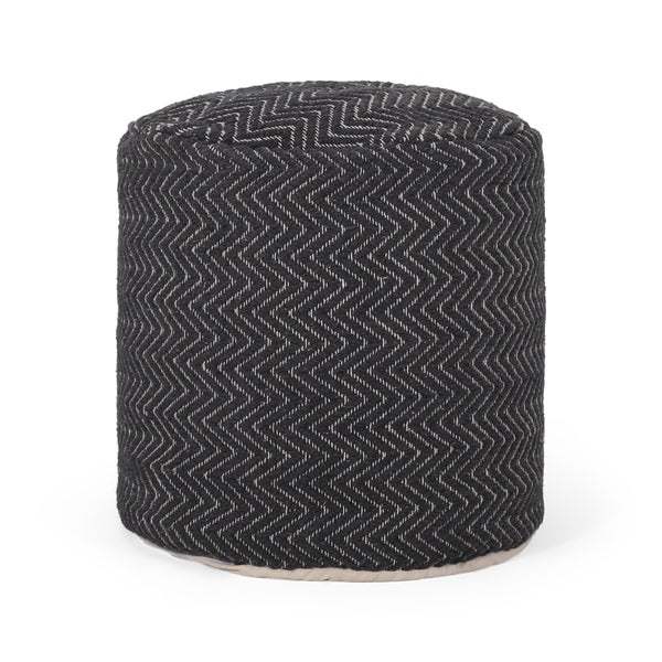 gdf studio Khaylee Boho Fabric Cylinder Pouf