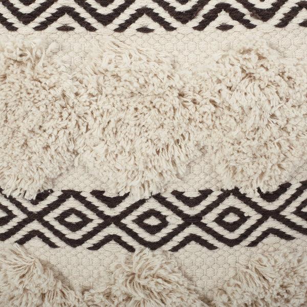 Gdf Studio Klyn Hand Woven Fabric Cube Pouf