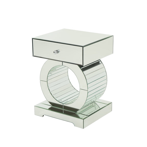 gdf studio Lance Glam Mirrored Accent Table