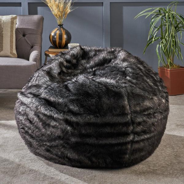 Gdf Studio Laraine Furry Glam 3 Ft. Bean Bag