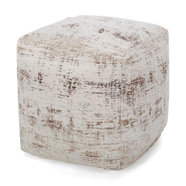 Gdf Studio Layia Hand Loomed Boho Fabric Cube Pouf