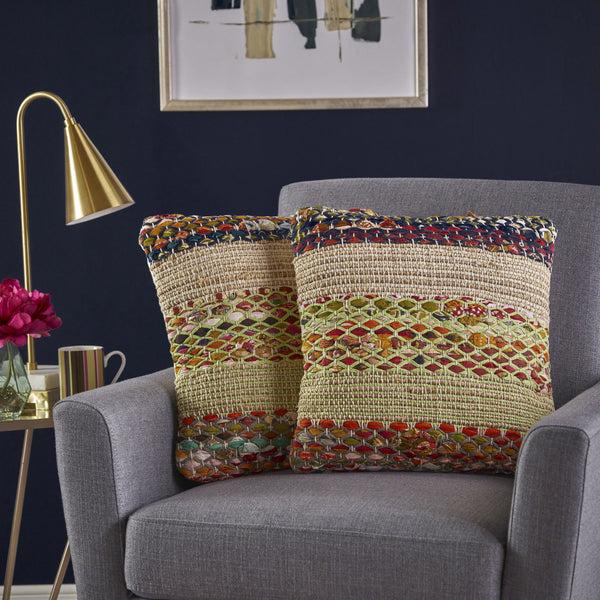 Gdf Studio Layson Handcrafted Boho Fabric Pillow